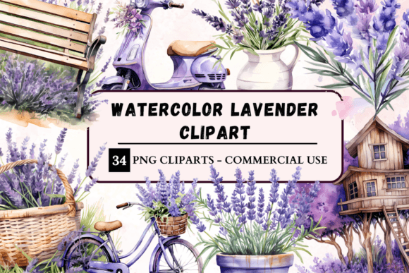 Download Watercolour Lavender Clipart - Art Collection
