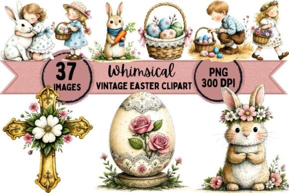Download Nostalgic Whimsical Vintage Easter Art - Art Collection