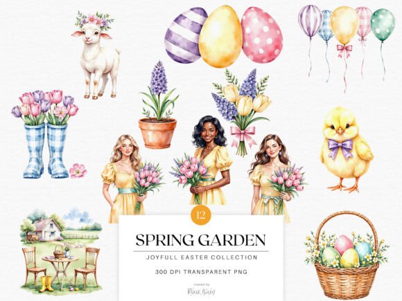 Download Joyful Easter and Spring Watercolor Art - Art Collection