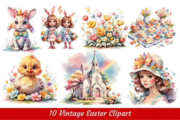 Download Vintage Easter Clipart Sublimation - Art Collection