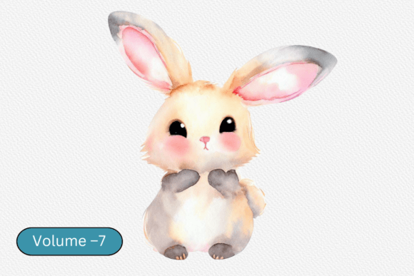 Download Watercolor Cute Bunny Clipart Volume –7 - Art Collection