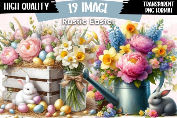 Download Rustic Easter Clipart Farmhouse Easter - Art Collection
