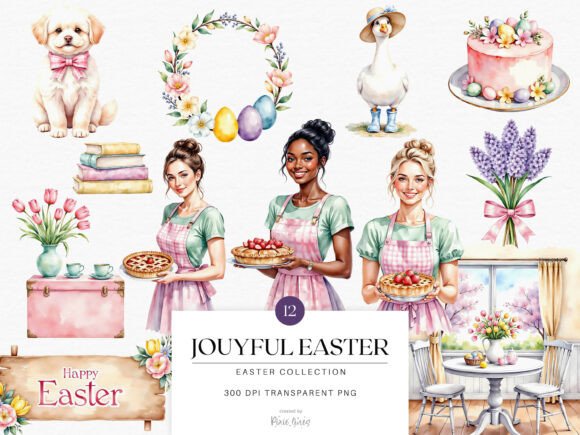 Download Joyful Easter and Spring Watercolor Art - Art Collection
