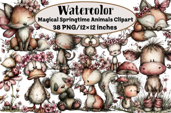 Download Magical Springtime Animals Clipart - Art Collection