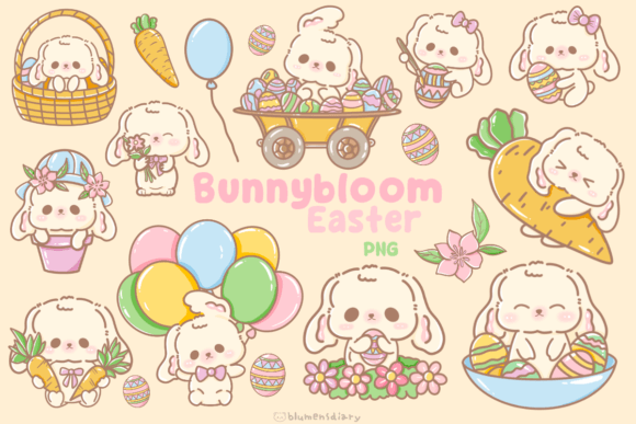 Download Kawaii Easter Bunny Clipart - Art Collection