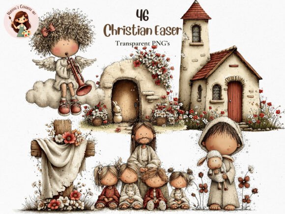 Download Christian Easter Clipart PNG Bundle - Art Collection