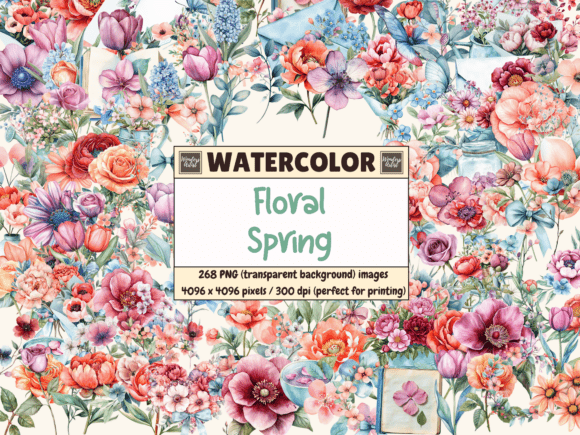 Download Floral Spring Watercolor Clipart - Premium Resources