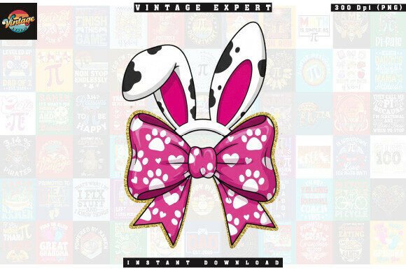 Download Easter Bunny Ears &amp; Paw Bow Clipart - Art Collection