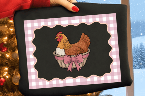 Download Printable Cottage Hen Easter Clipart PNG - Premium Resources
