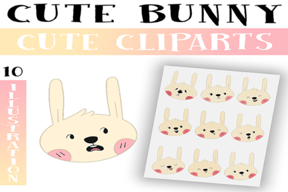 Download Cute Bunny Clipart Png / Commercial Use - Art Collection