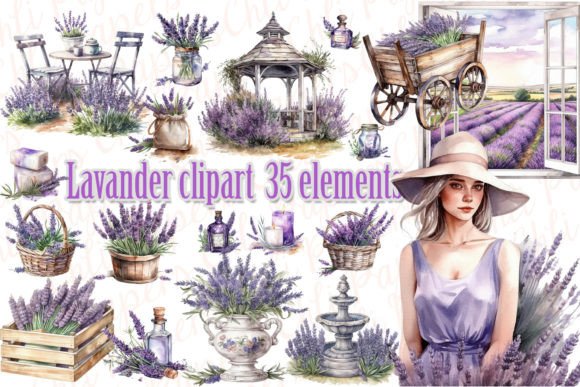 Download Lavender Clipart,Watercolor Lavender Png - Art Collection