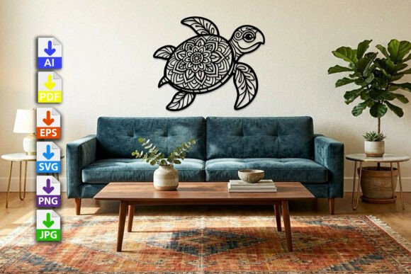 Download Sea Turtle Mandala Wall Art V2 - Art Collection