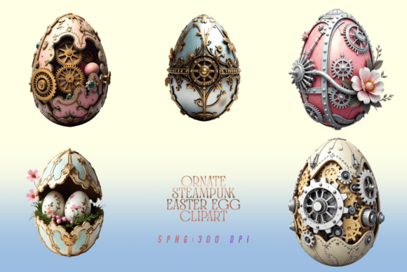 Download Ornate Steampunk Easter Egg Clipart - Art Collection
