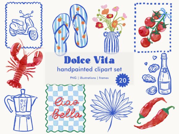 Download Dolce Vita Summer Clipart Collection PNG - Art Collection