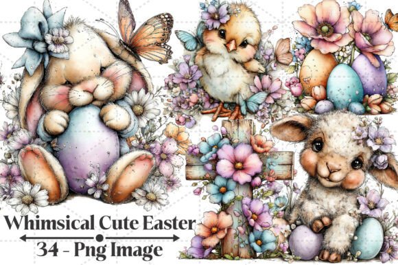 Download Whimsical Cute Easter Collection Clipart - Art Collection