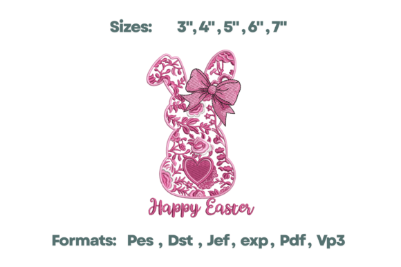 Download Pink Toile Happy Easter Bunny Art - Art Collection