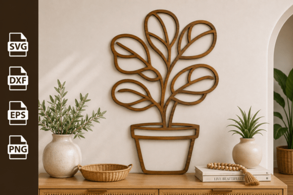 Download Potted Plant Tree Laser Cut Files Svg - Files svg Collection