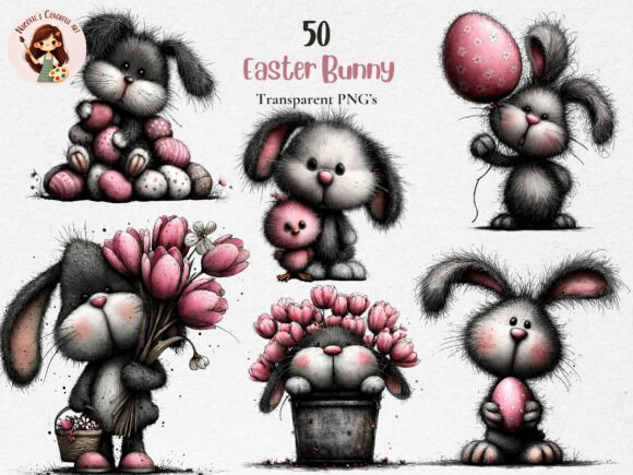 Download Whimsical Easter Bunny PNG Clipart Set - Art Collection