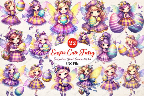 Download Watercolor Cute Fairy Easter Clipart - Art Collection