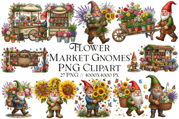 Download Flower Market Gnomes PNG Clipart - Art Collection