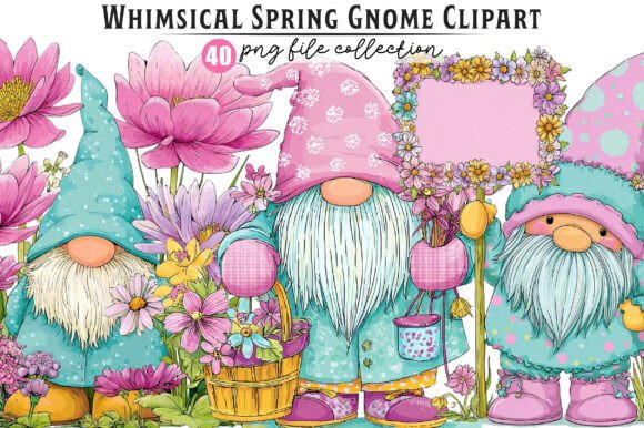 Download Whimsical Spring Gnome Clipart - Art Collection