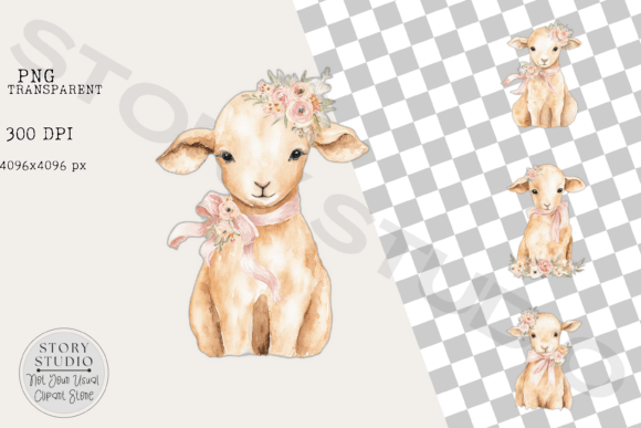 Download Blush Pink Floral Lamb Baby Shower Art - Art Collection