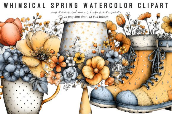 Download Spring Watercolor Clipart Bundle - Art Collection