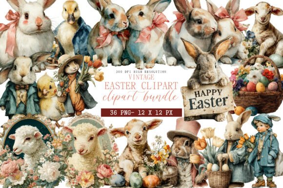 Download Vintage Easter Clipart - Art Collection