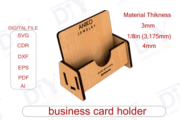 Download Business Card Holder Laser Cut Files SVG - Files svg Collection
