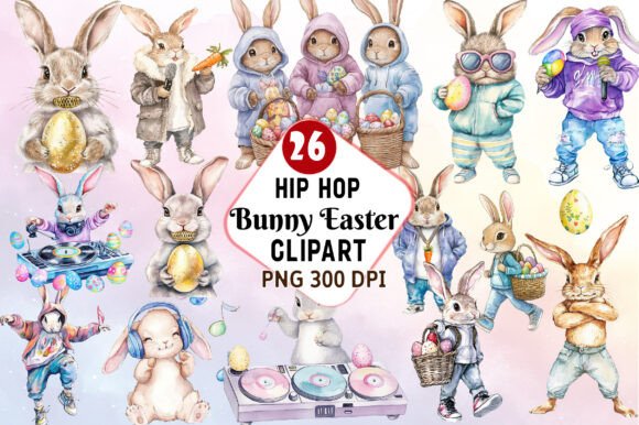 Download Hip Hop Bunny Easter Clipart - Art Collection