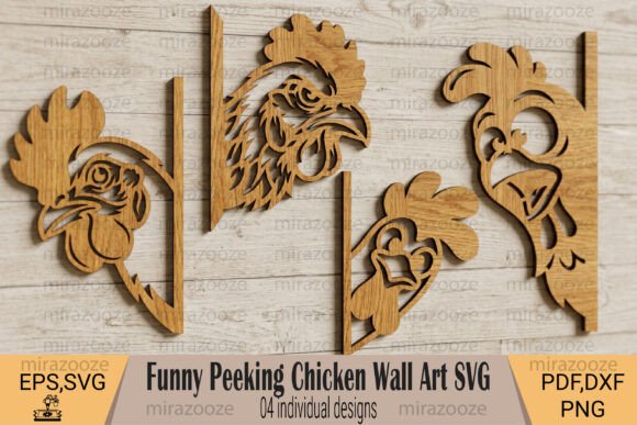 Download Funny Peeking Chicken Wall Art SVG - Art Collection