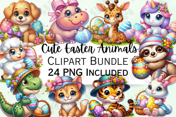 Download Cute Easter Animals Clipart - Art Collection