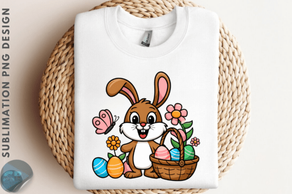 Download Cute Bunny Easter Floral PNG Clipart Des - Art Collection