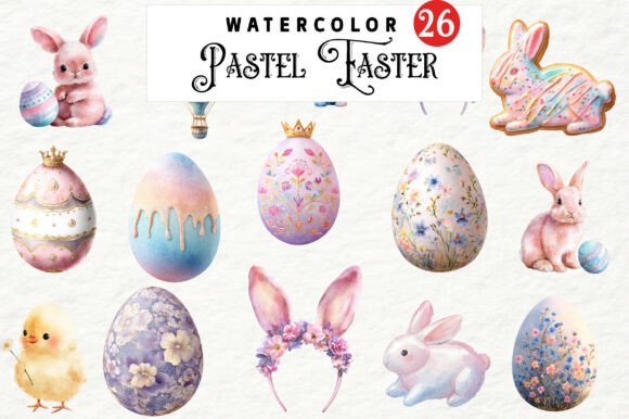 Download Pastel Easter Watercolor Clipart - Art Collection