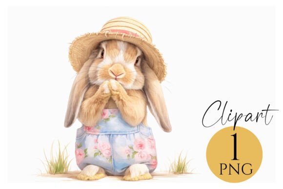 Download Cute Spring Bunny Clipart PNG Farm Art - Art Collection