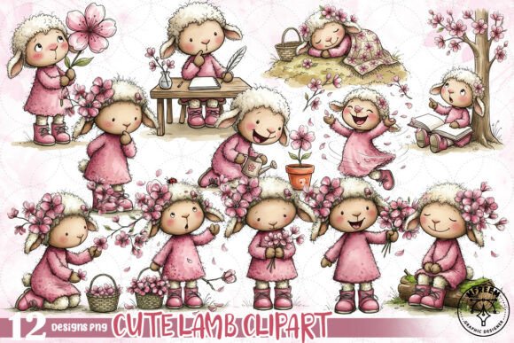 Download Cute Lamb Clipart PNG - Art Collection