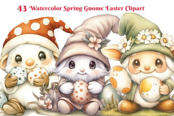 Download Spring Gnome Easter Clipart Bundle - Art Collection