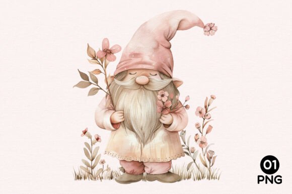 Download Whimsical Spring Gnome Clipart PNG - Art Collection