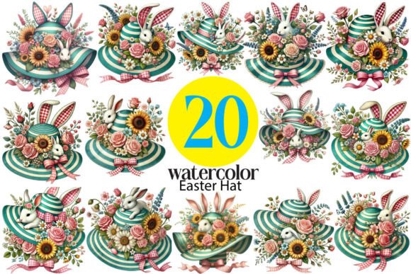 Download Watercolor Easter Hat Clipart - Art Collection