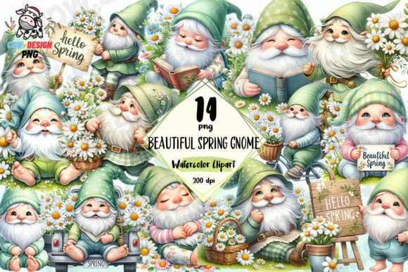 Download Beautiful Spring Gnome Clipart PNG - Art Collection