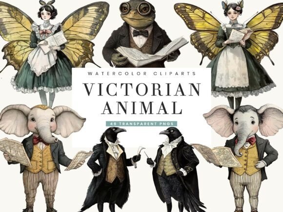 Download Victorian Whimsical Animal Clipart - Art Collection