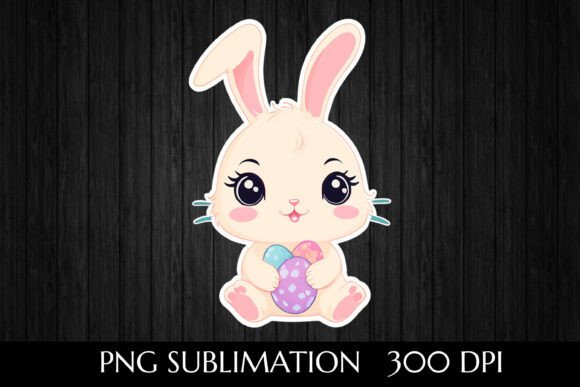 Download Cartoon Easter Bunny with Eggs - Art Collection