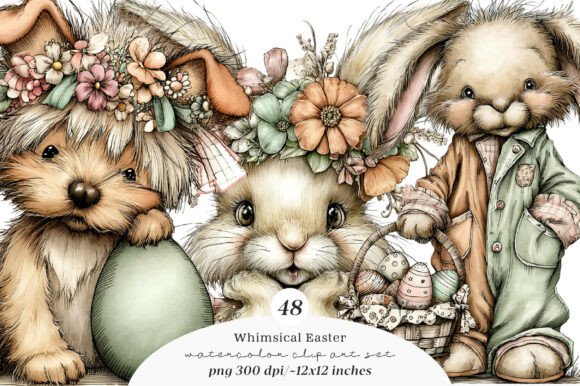 Download Whimsical Easter Clipart - Spring Png - Art Collection
