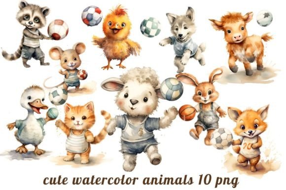 Download Watercolor Cute Animal Clipart Bundle - Art Collection