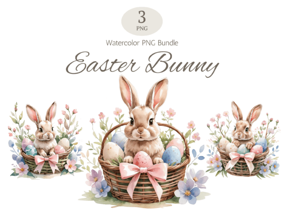Download Easter Bunny PNG Bundle Clipart - Art Collection