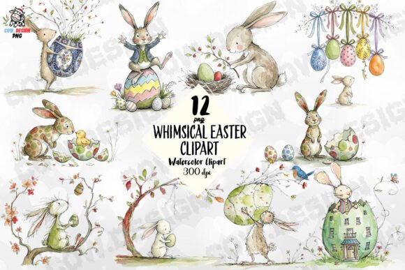 Download Whimsical Easter Clipart PNG - Art Collection