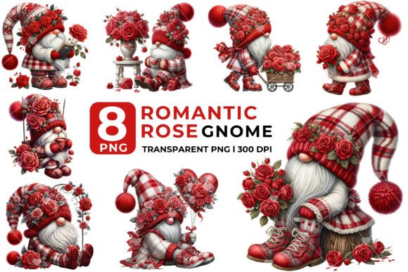 Download Valentine Rose Gnome PNG Clipart - Art Collection