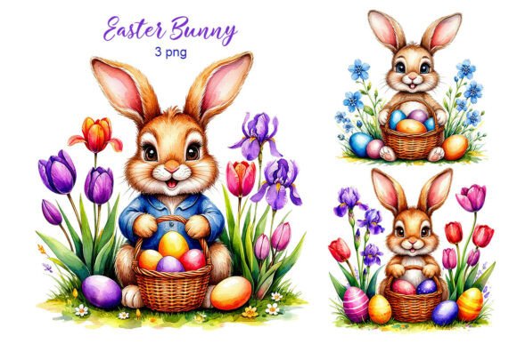 Download Easter Bunny Sublimation Clip Art. 3 Png - Art Collection