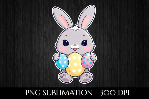 Download Cartoon Easter Bunny with Eggs - Art Collection