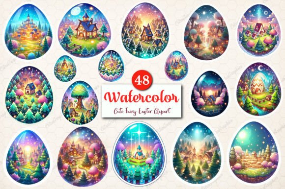 Download Watercolor Cute Fairy Easter Clipart - Art Collection